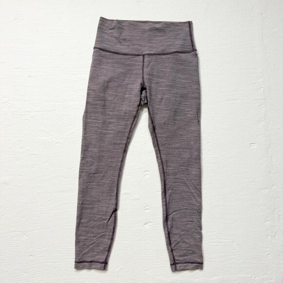 Lululemon Wunder Under High-Rise Tight 25" Purple Gray Stripe, Size 8 - Picture 1 of 5